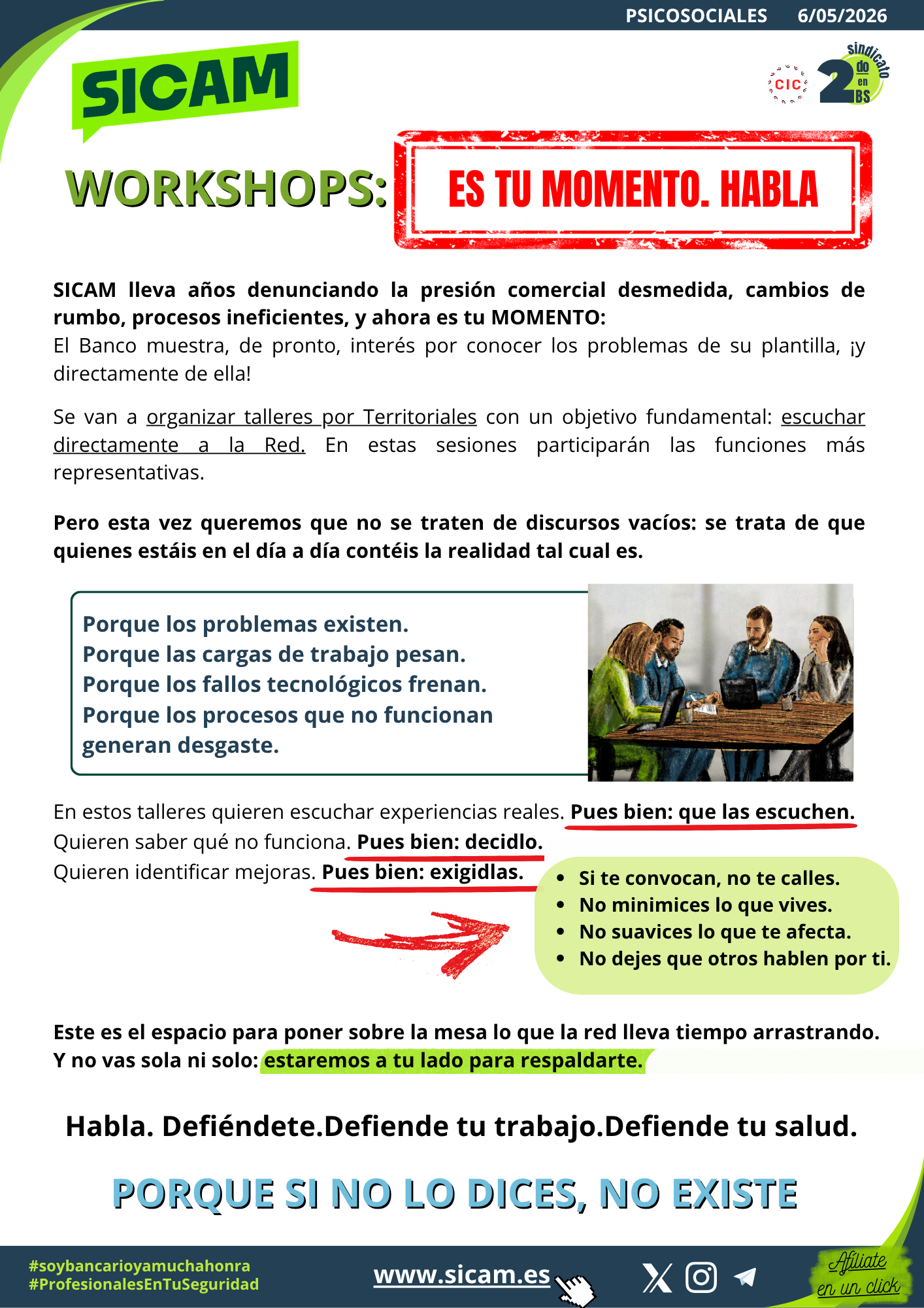 6 mayo 2026. WORKSHOPS: LA RED TOMA LA PALABRA<br>